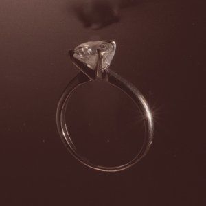 Silver Circular Cut Masonite Wedding Ring